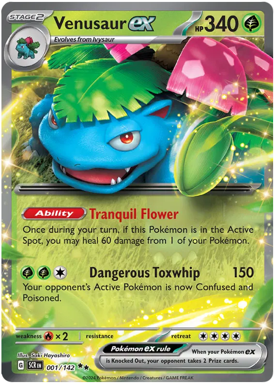 Venusaur ex - Stellar Crown 001/142 | Pokémon Card – Favorite Hobby