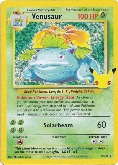 Venusaur Celebrations Classic Collection Pokemon Card Single 15/102