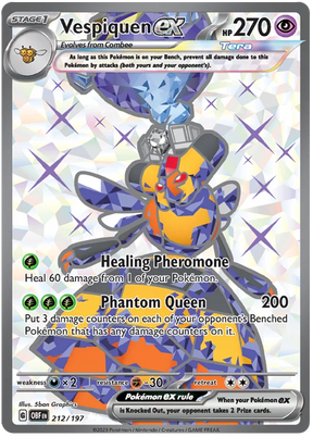 Vespiquen ex Full Art Obsidian Flames Single Pokemon Card