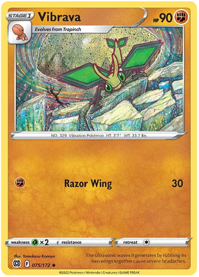 Vibrava Brilliant Stars Pokemon Card Singles 075/172