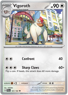 Vigoroth Paldea Evolved Single Pokemon Card