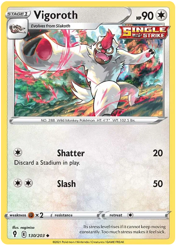 Vigoroth 130/203 - Pokemon TCG Evolving Skies card