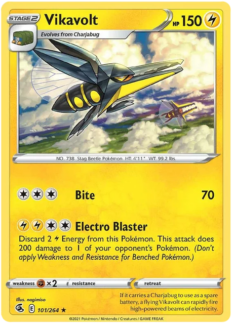Vikavolt Fusion Strike Pokemon Card Singles 101/264