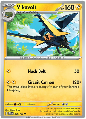 Vikavolt Temporal Forces Pokemon Single 056/162