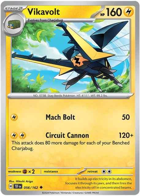 Vikavolt Temporal Forces Pokemon Single 056/162