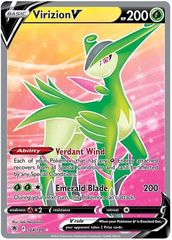 Virizion V Astral Radiance Pokemon Card Singles 164/189