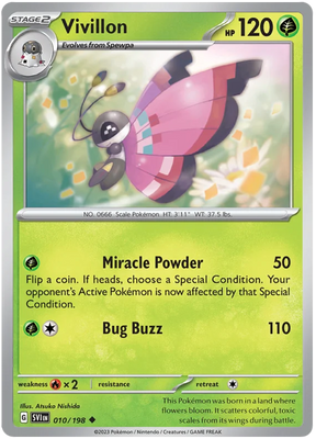 Vivillon Scarlet & Violet Base Set Pokemon Card Single