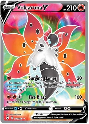 Volcarona V (Full Art) 170/203 - Pokemon TCG Evolving Skies card