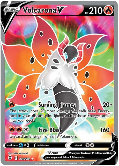 Volcarona V (Full Art) 170/203 - Pokemon TCG Evolving Skies card