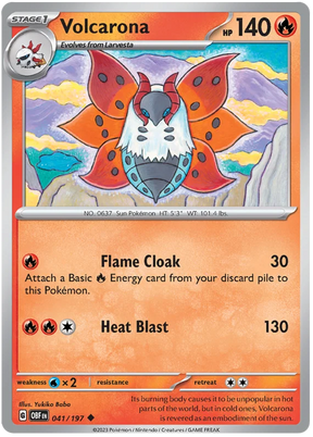 Volcarona Obsidian Flames Single Pokemon Card
