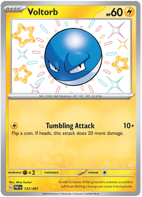Voltorb Paldean Fates Pokemon Card Single 133/091