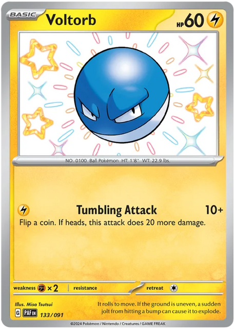 Voltorb Paldean Fates Pokemon Card Single 133/091
