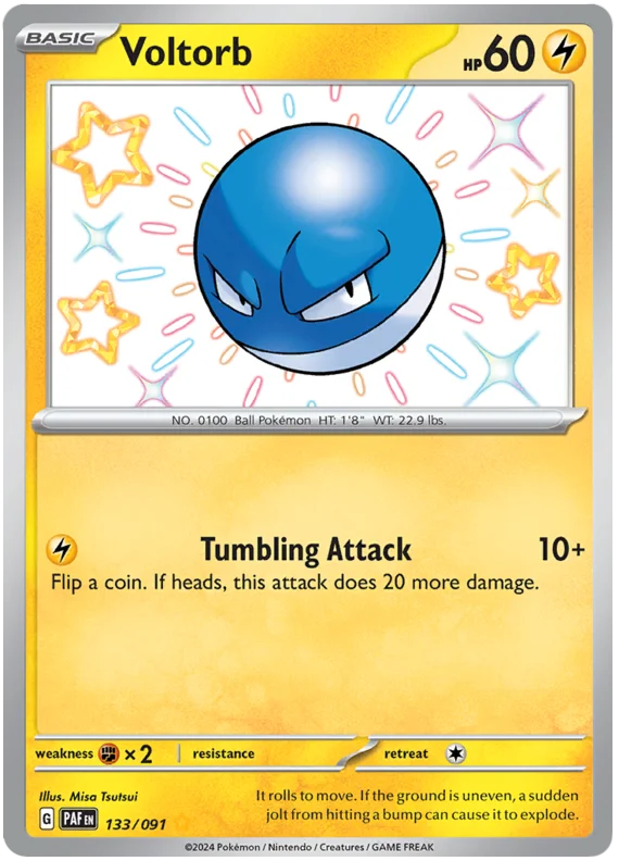 Voltorb Paldean Fates Pokemon Card Single 133/091