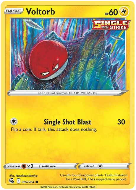 Voltorb Fusion Strike Pokemon Card Singles 087/264