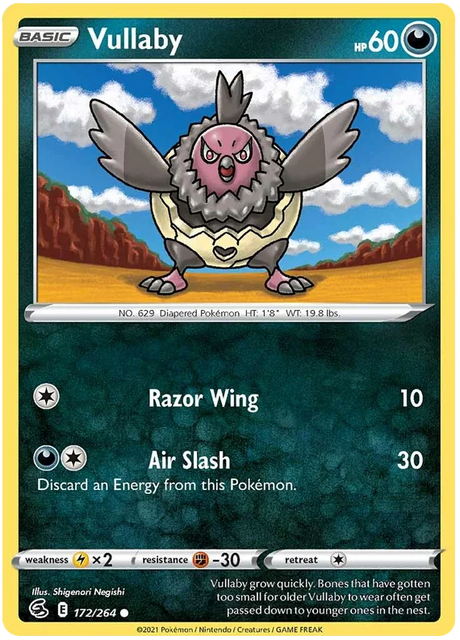 Vullaby Fusion Strike Pokemon Card Singles 172/264