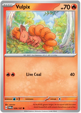 Vulpix Twilight Masquerade Pokemon Single 026/167