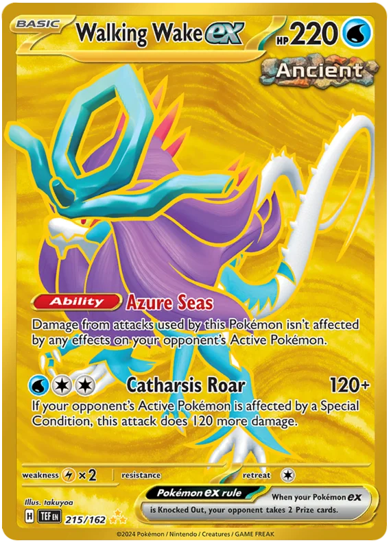 Walking Wake ex Temporal Forces Pokemon Single 215/162
