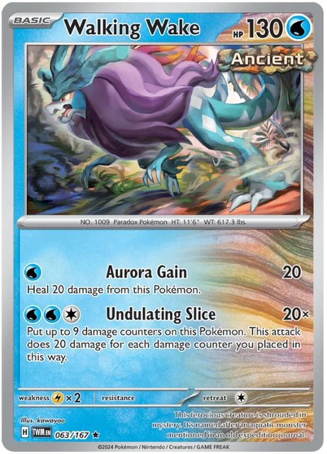 Walking Wake Twilight Masquerade Pokemon Single 063/167