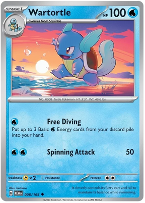 Wartortle 151 Single Pokemon Card
