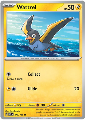 Wattrel 077 Scarlet & Violet Base Set Pokemon Card Single