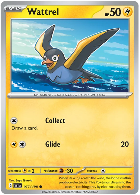Wattrel 077 Scarlet & Violet Base Set Pokemon Card Single