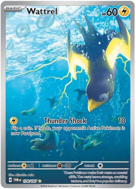 Wattrel (Illustration Rare) Twilight Masquerade Pokemon Single 178/167