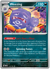 Weezing 151 Single Pokemon Card