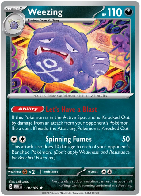 Weezing 151 Single Pokemon Card