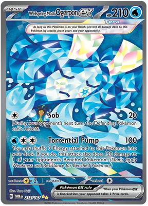 Wellspring Mask Ogerpon ex (Special Illustration Rare) Twilight Masquerade Pokemon Single 213/167
