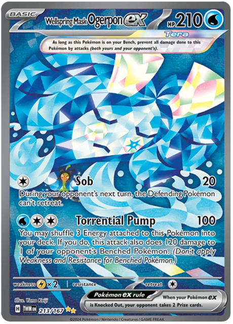 Wellspring Mask Ogerpon ex (Special Illustration Rare) Twilight Masquerade Pokemon Single 213/167