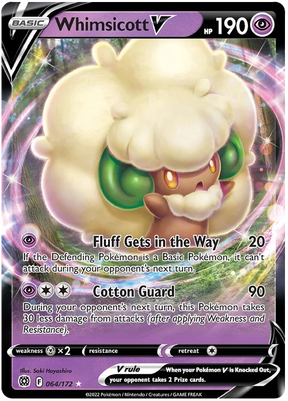 Whimsicott V Brilliant Stars Pokemon Card Singles 064/172