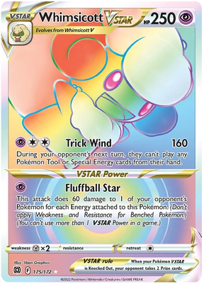 Whimsicott VSTAR Brilliant Stars Pokemon Card Singles 175/172