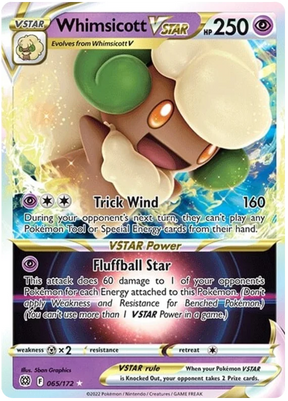 Whimsicott VSTAR Brilliant Stars Pokemon Card Singles 065/172