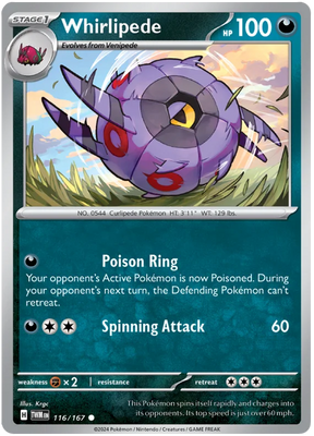 Whirlipede Twilight Masquerade Pokemon Single 116/167