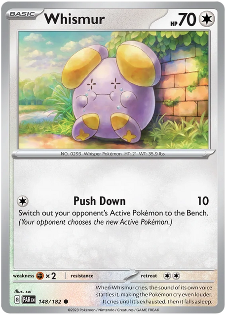 Whismur Paradox Rift Single Pokemon Card 148/182