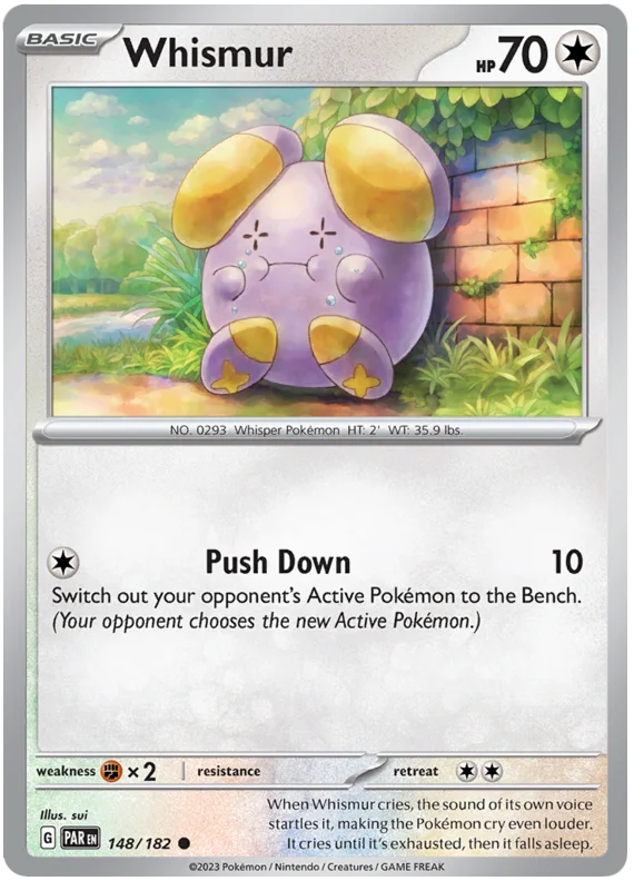 Whismur Paradox Rift Single Pokemon Card 148/182