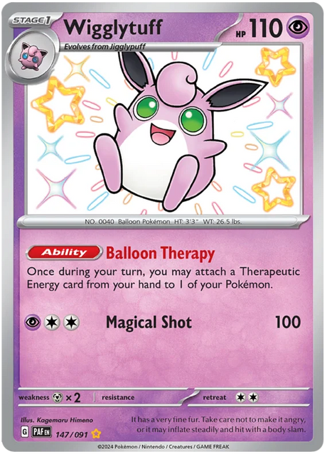 Wigglytuff Paldean Fates Pokemon Card Single 147/091