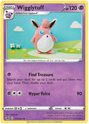 Wigglytuff Fusion Strike Pokemon Card Singles 111/264