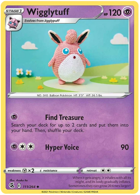 Wigglytuff Fusion Strike Pokemon Card Singles 111/264
