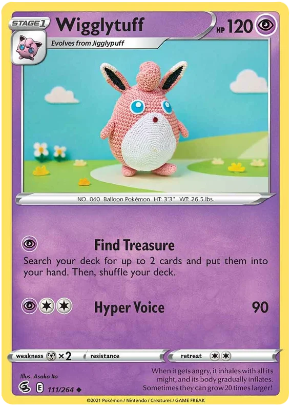 Wigglytuff Fusion Strike Pokemon Card Singles 111/264