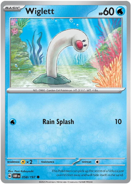 Wiglett Obsidian Flames Single Pokemon Card