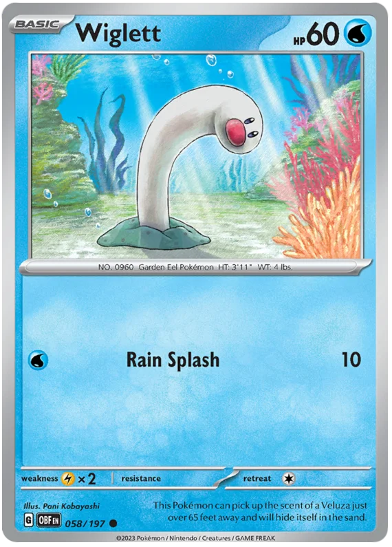 Wiglett Obsidian Flames Single Pokemon Card