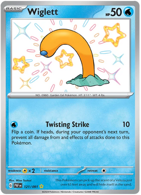 Wiglett Paldean Fates Pokemon Card Single 121/091