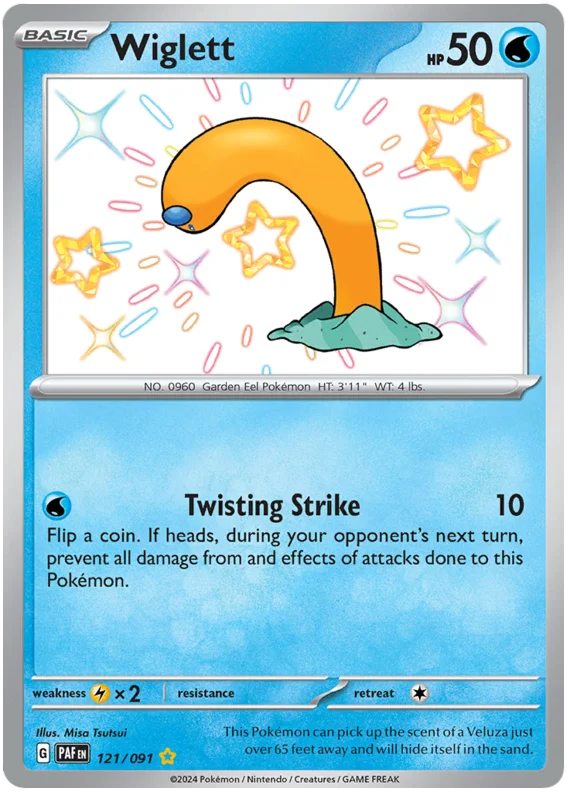 Wiglett Paldean Fates Pokemon Card Single 121/091