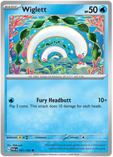Wiglett 051 Paradox Rift Single Pokemon Card 051/182