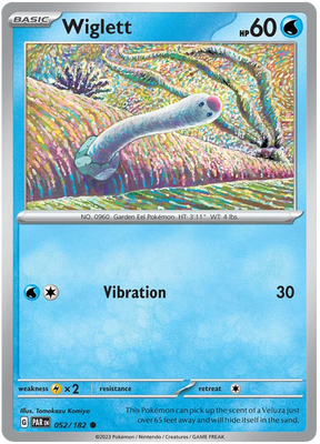 Wiglett 052 Paradox Rift Single Pokemon Card 052/182