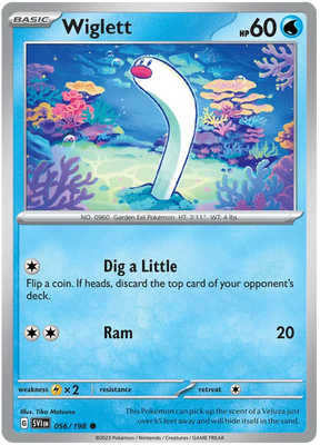 Wiglett 056 Scarlet & Violet Base Set Pokemon Card Single