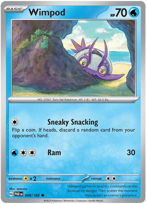 Wimpod 048 Paradox Rift Single Pokemon Card 048/182