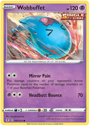 Wobbuffet 066/203 - Pokemon TCG Evolving Skies card