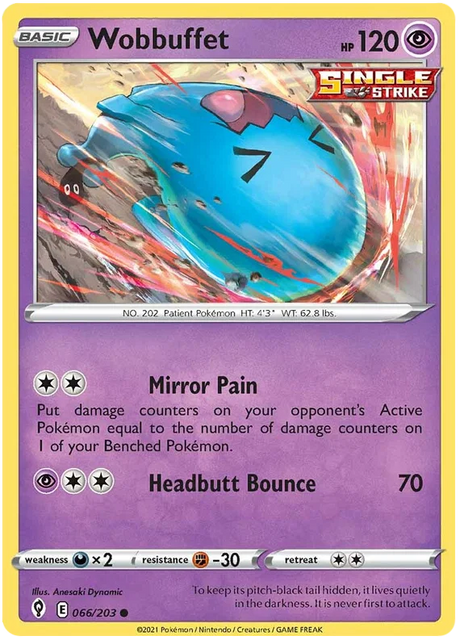 Wobbuffet 066/203 - Pokemon TCG Evolving Skies card